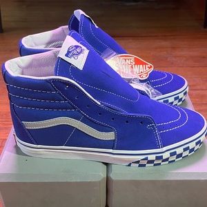 Vans SK8-Hi Reflective Stripe High-Top Sneakers Royal Blue Size 7 Juniors